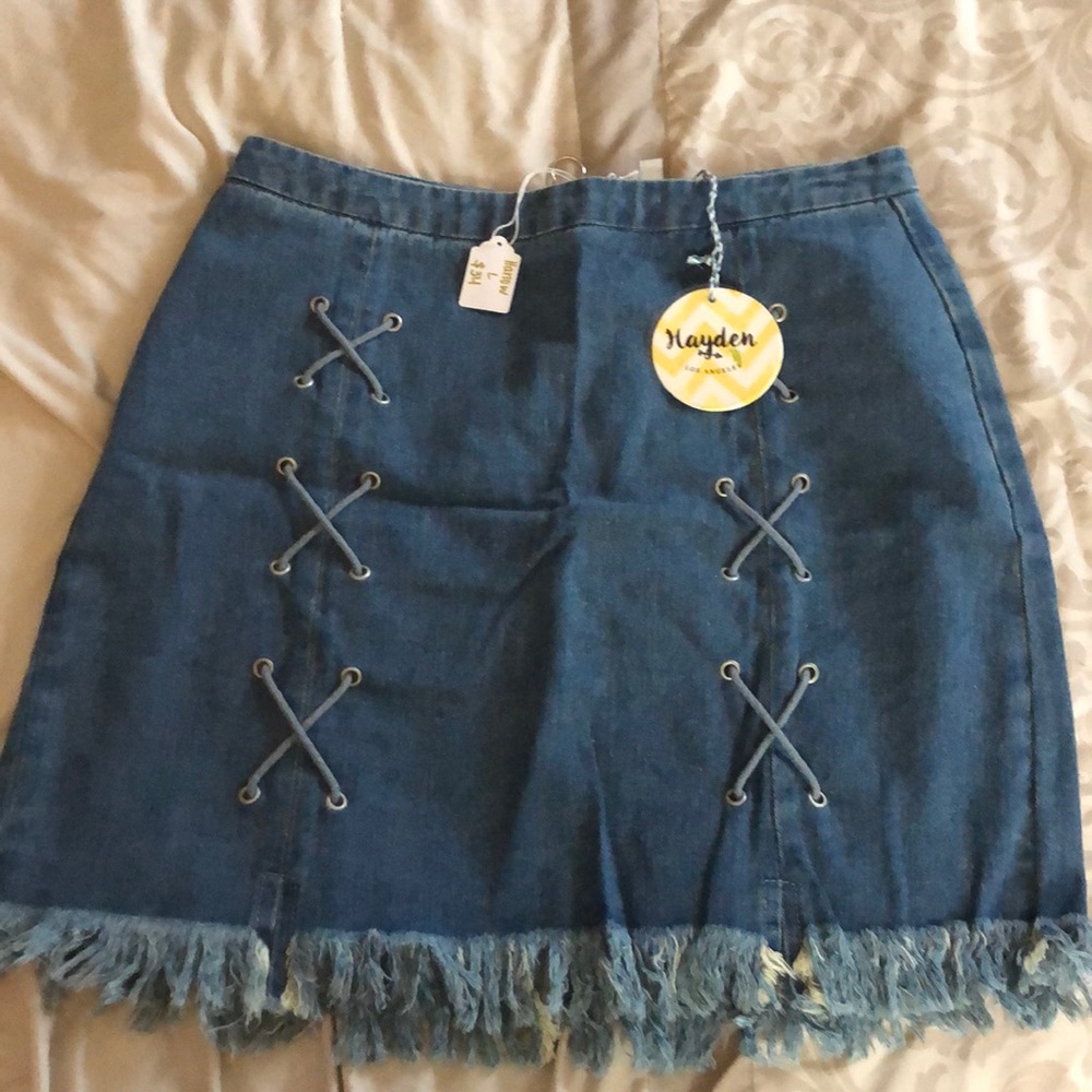 High Waisted Jean Skirt